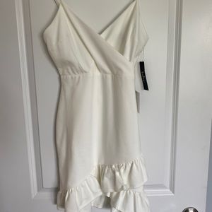 Lulus White Ruffle Dress